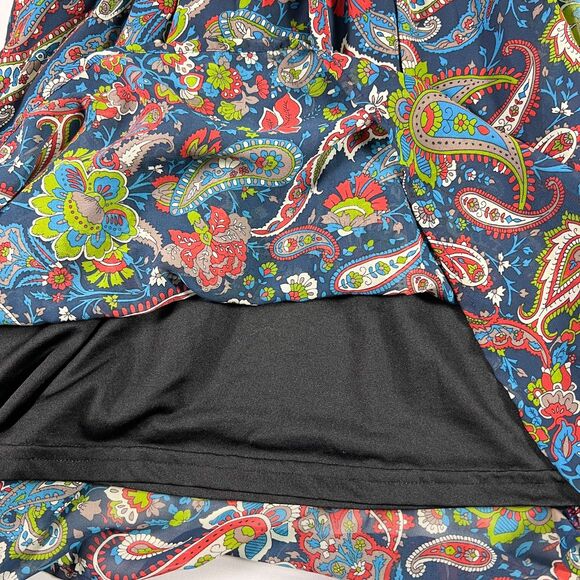 Flying Tomato Babydoll Mini Dress S Boho Paisley Sheer‎ Whimsigoth Peasant Retro - Picture 5 of 9